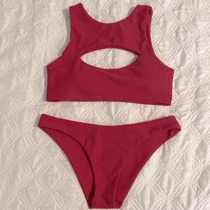 Plum Cut-Out Bikini - Small